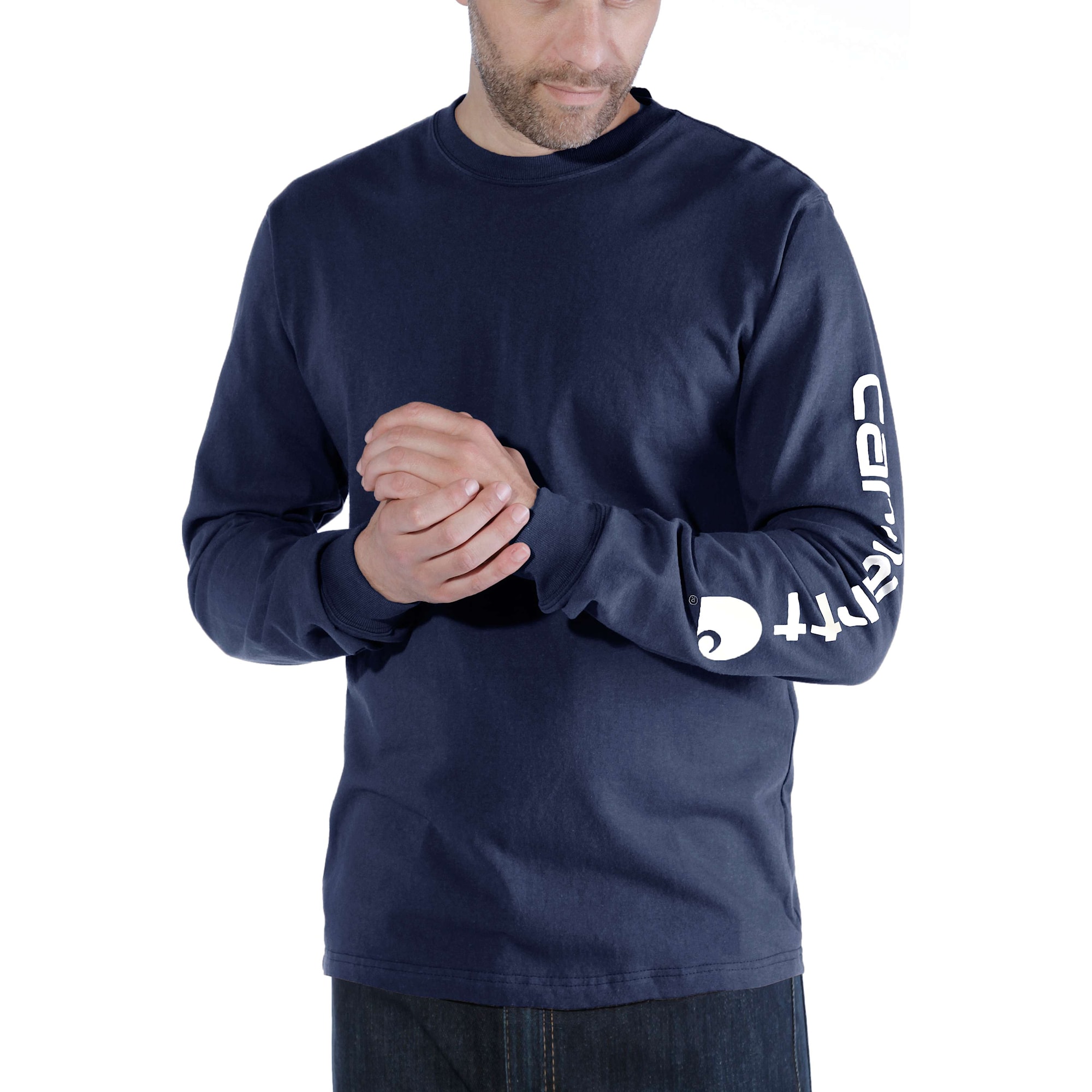 Carhartt Långärmad T-Shirt Herr Navy XXL