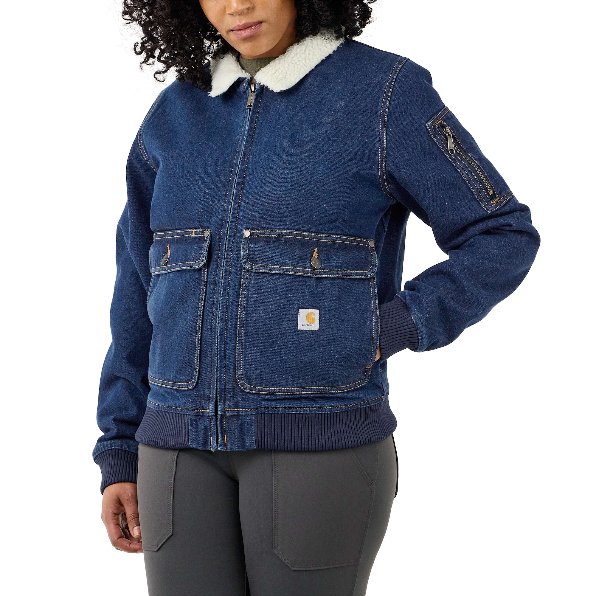 Carhartt Denim Jacka med foder Dam Beech M