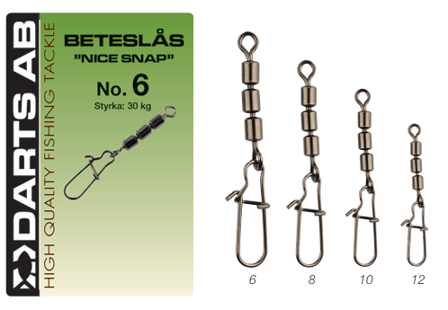 Darts Beteslås Trippellekande Nice Snap 10 5-pack