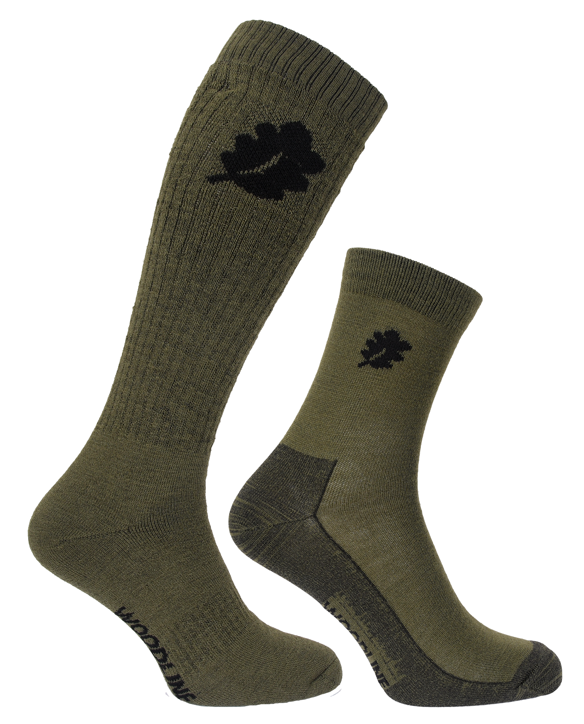 Woodline Socka + Linersocka Merinoull Grön 40-45