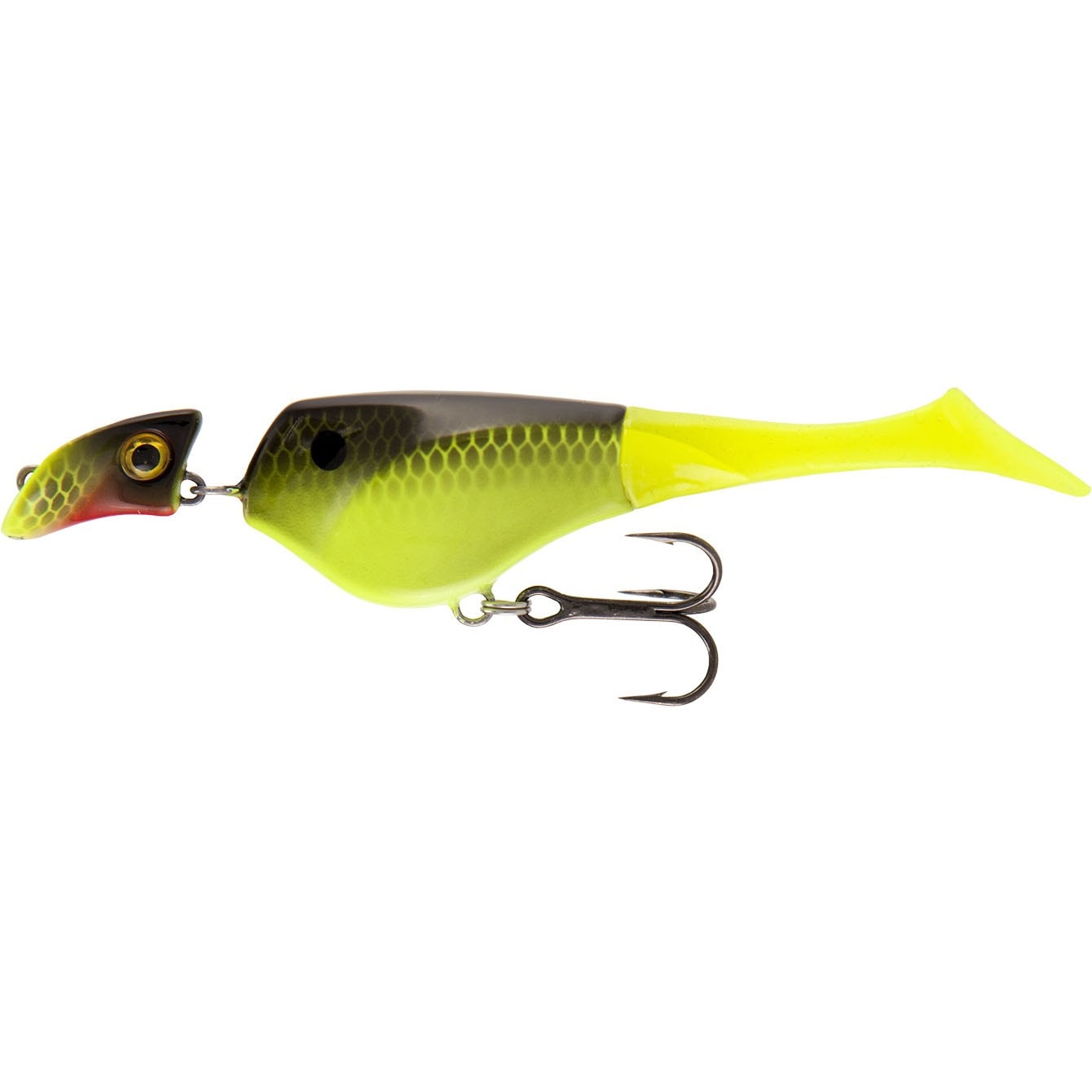 Headbanger Shad 11 cm Floating Chartreuse/Black