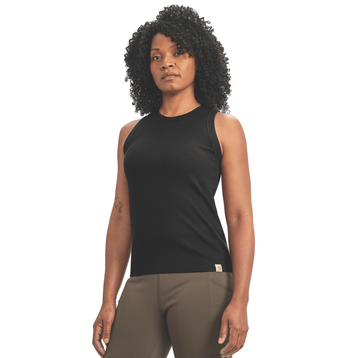 Carhartt TENCEL™ Fiber Series Fitted Ribbed Linne Dam Black XL