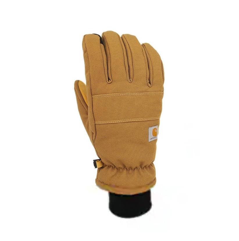 Carhartt Insulated Duck Sythetic Leather Touch-Sensitive Knit Cuff Handskar Dam Carhartt Brown