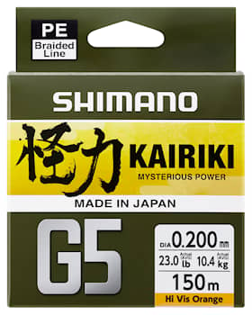 Shimano Line Kairiki G5 150m 0.20mm 9.9kg Orange Flätlina
