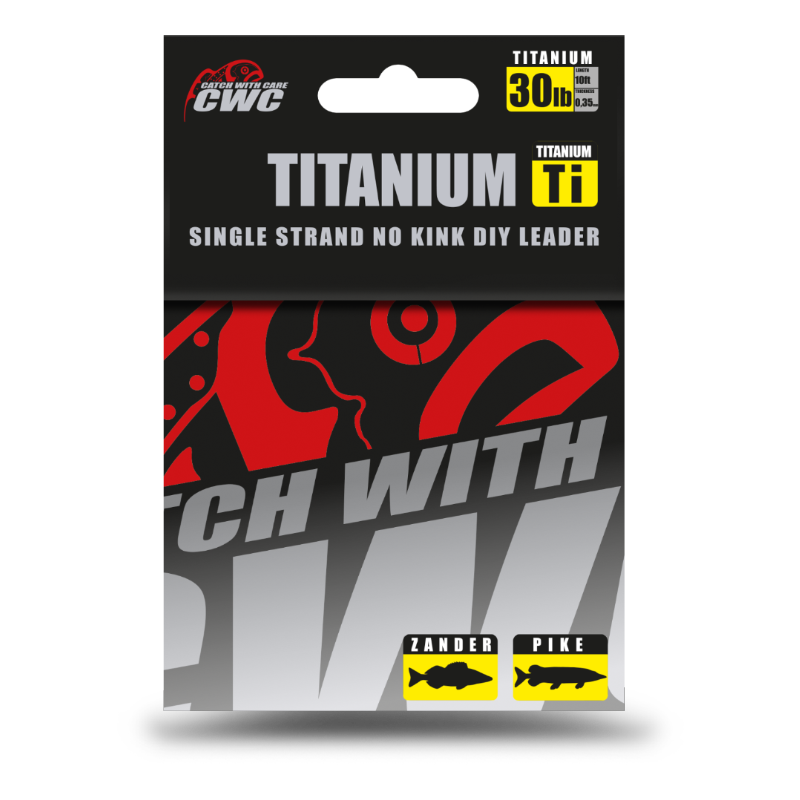 CWC Titanium No-Kink Leader Material 75lb - 10ft