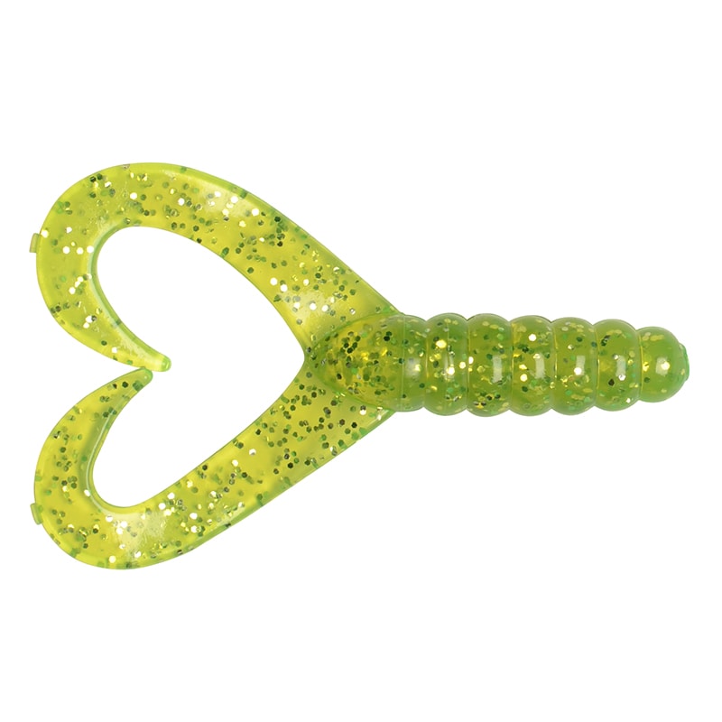 Twin Tail Grub 4" 7cm 025 Chart Silver 10-pack -
