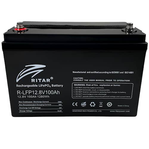 Ritar Litiumbatteri 12V 100AH