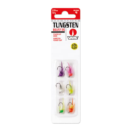 VMC Tungsten Bullfly Kit #10 1,8gr Glow 6-pack
