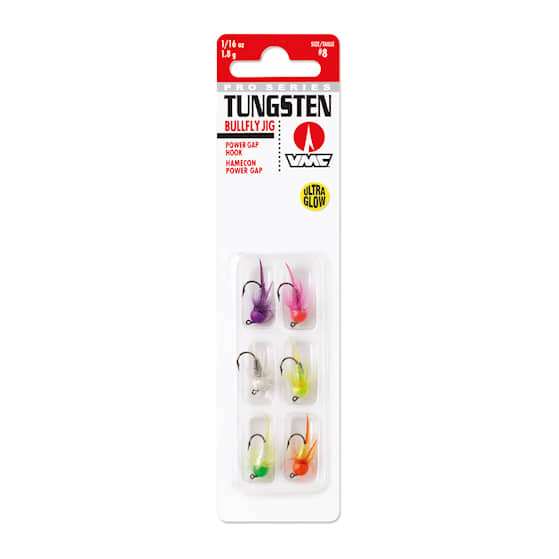 VMC Tungsten Bullfly Kit Glow 6-pack