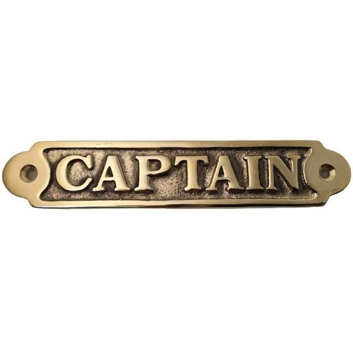 Mässingsskylt Captain