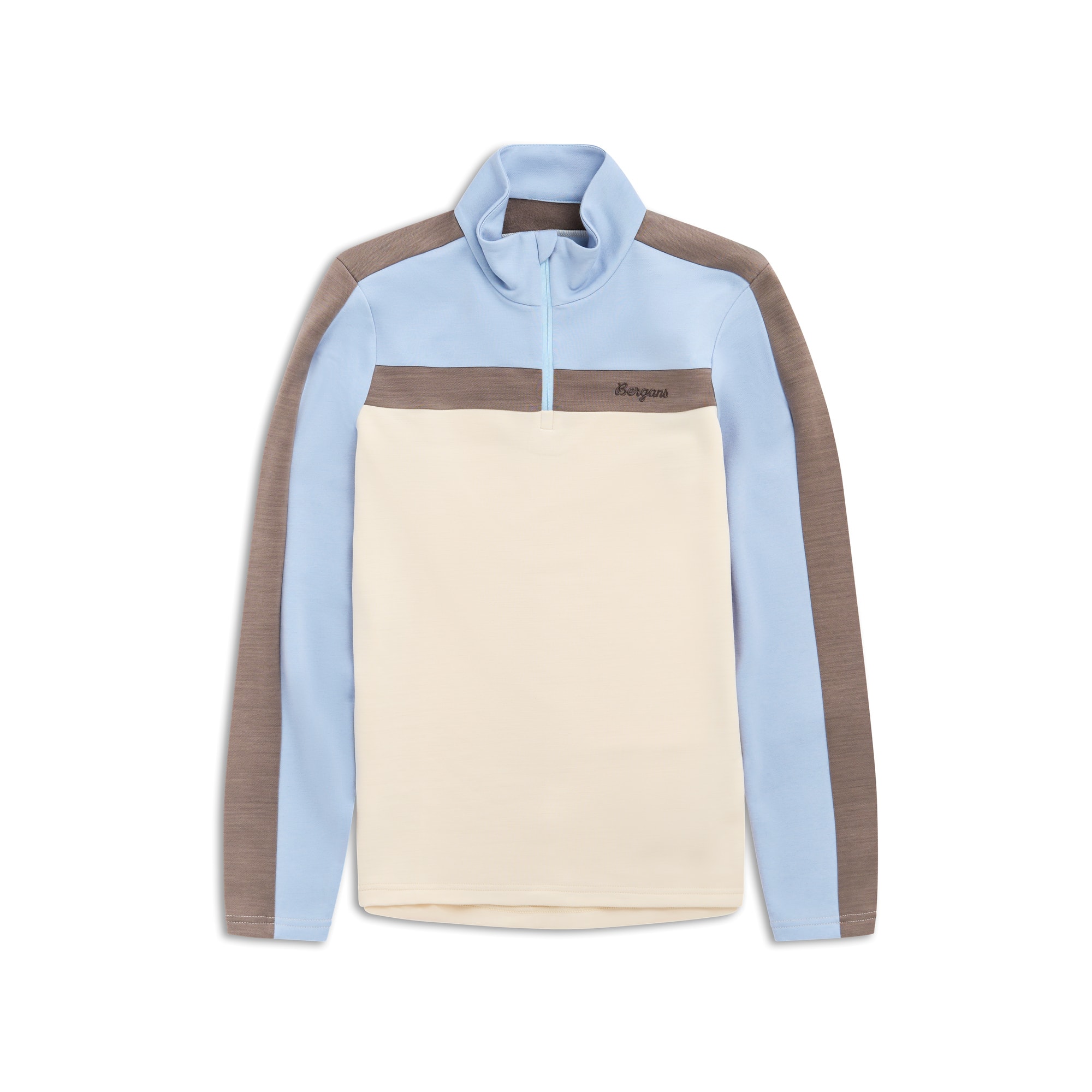 Bergans Uldal Half-Zip Ulltröja Dam Creme/Light Dusty Blue