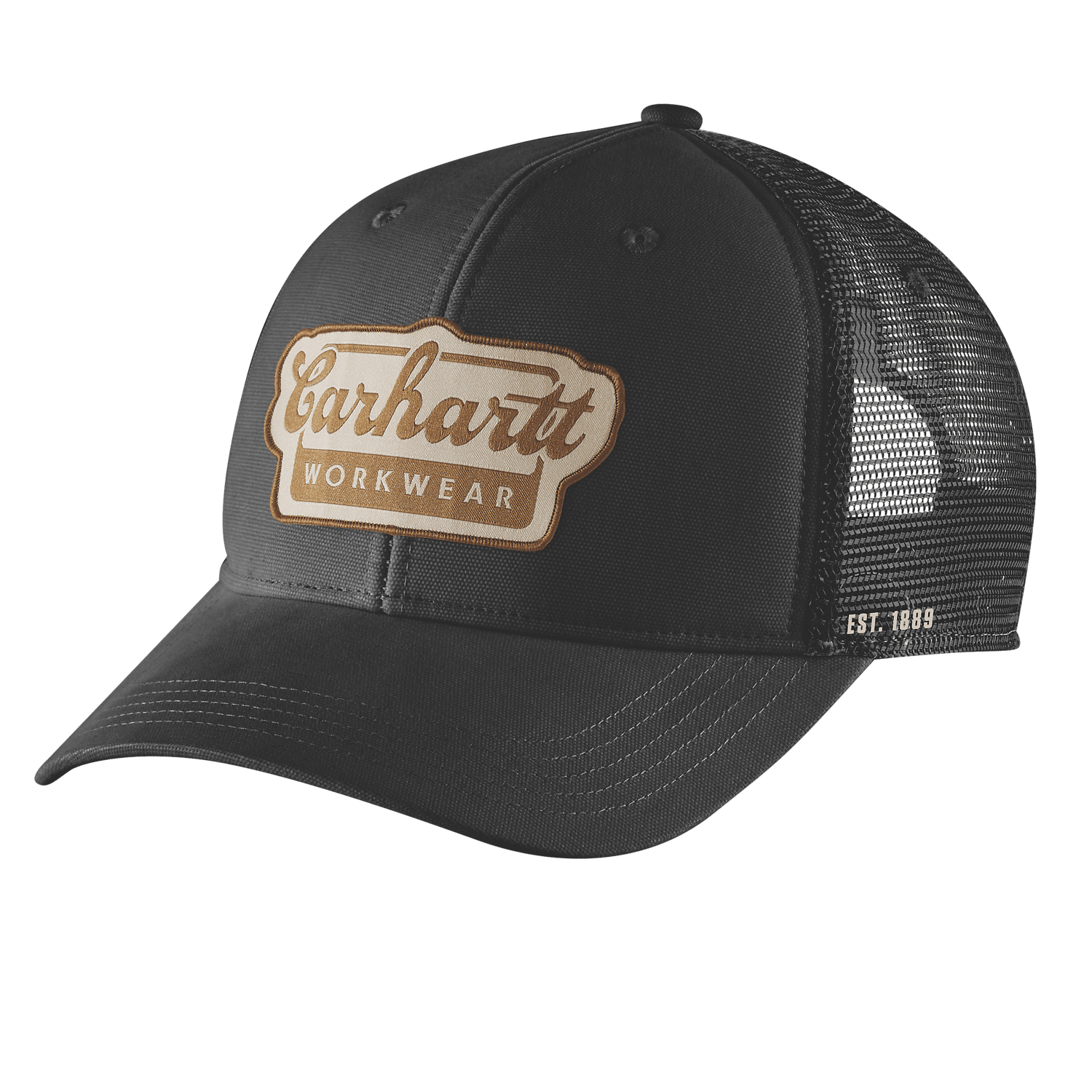 Carhartt Rugged Flex™ Twill Mesh-Back Script Patch Keps Herr Black