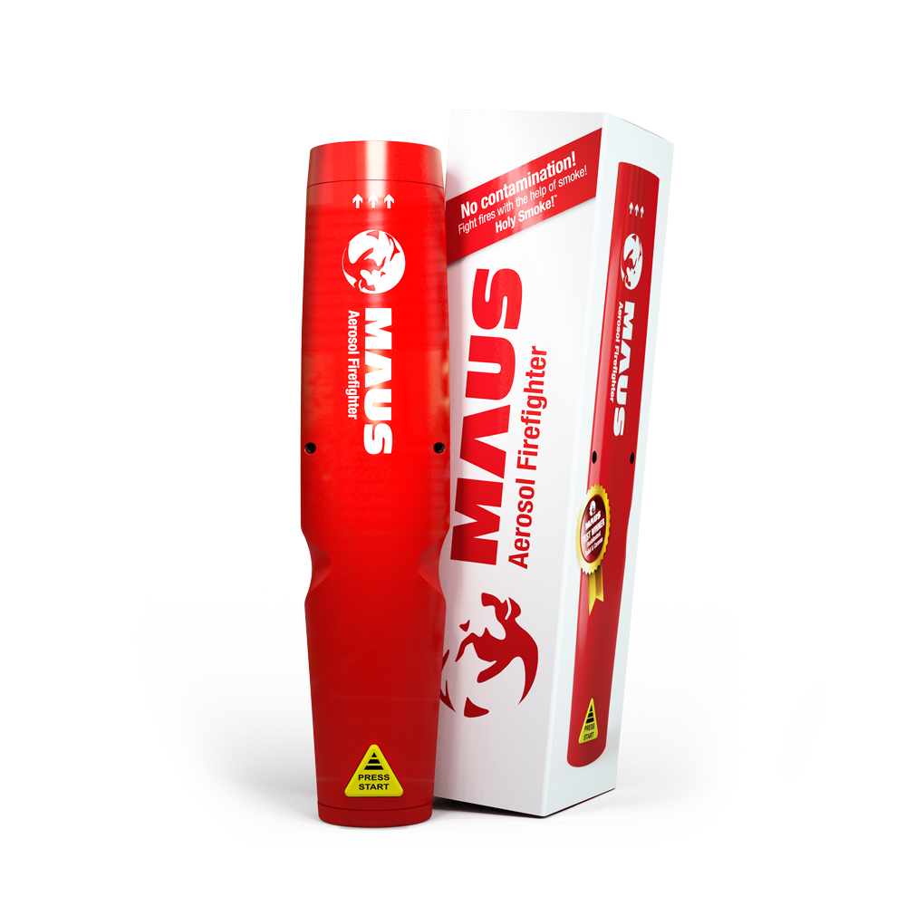 MAUS Xtin Klein Aerosol Brandsläckare inkl. väggfäste