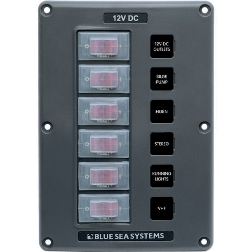 Blue Seas systems Vattentät Elpanel 6Pos Bluesea
