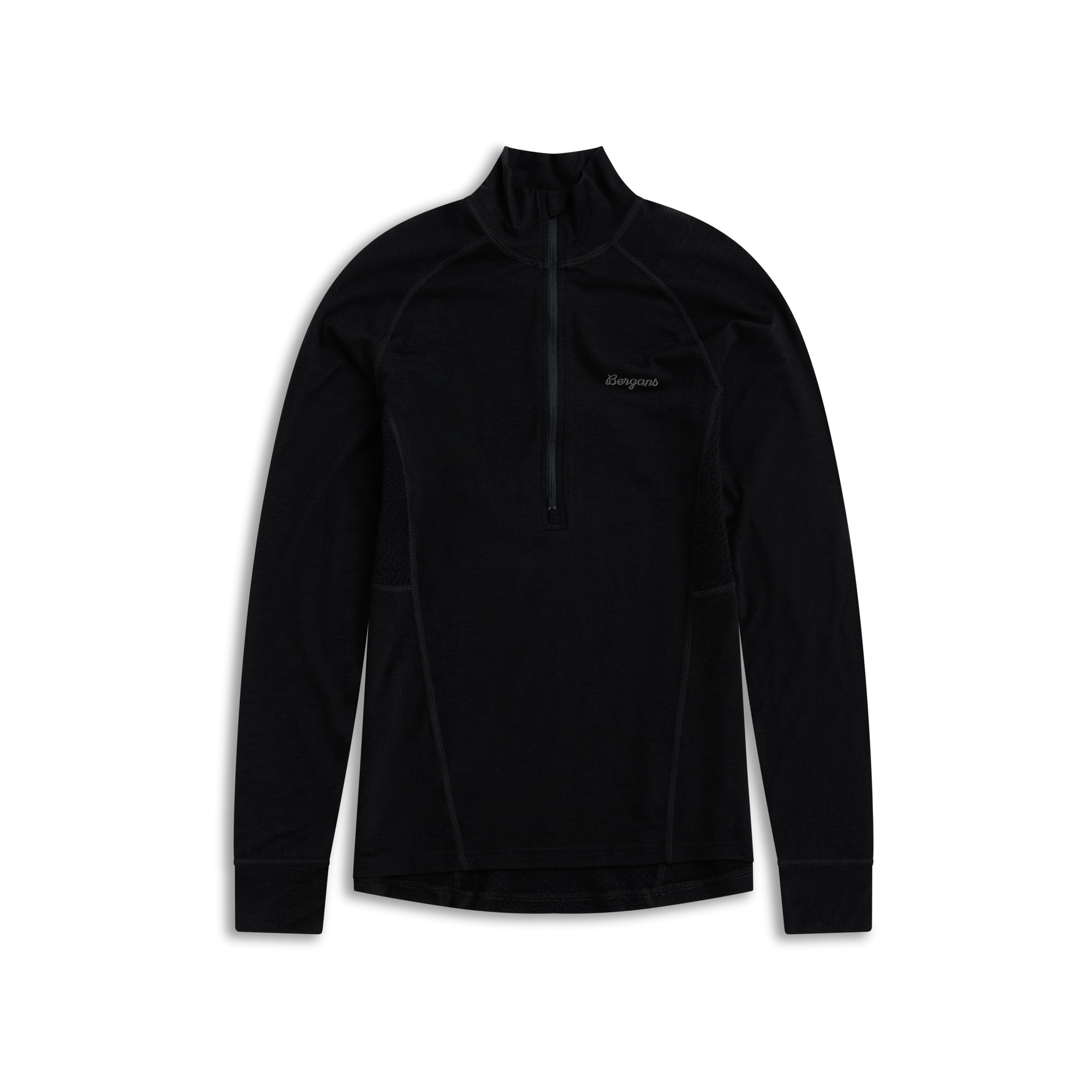 Bergans Inner:Pure Merino Half-Zip Underställströja Dam Black/Black