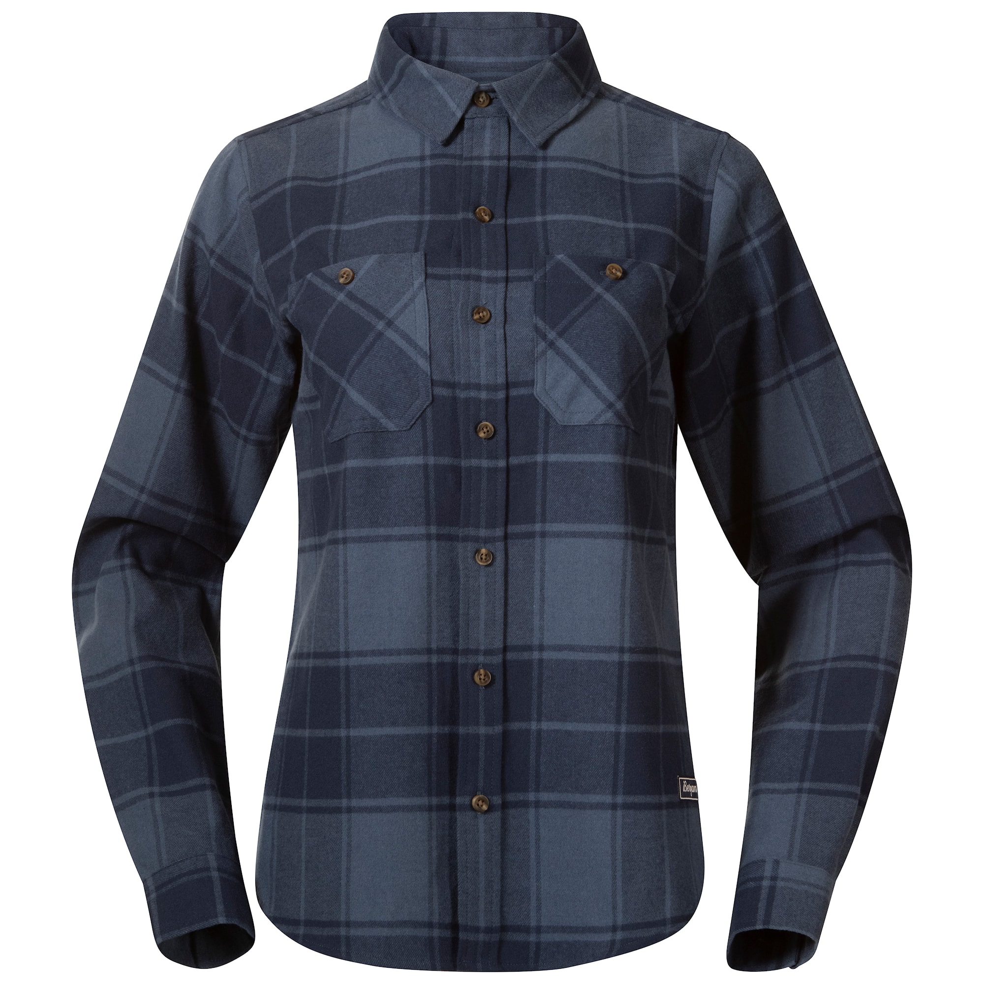 Bergans Nordmarka Flanellskjorta Dam Granite Blue/Navy Blue Check XL