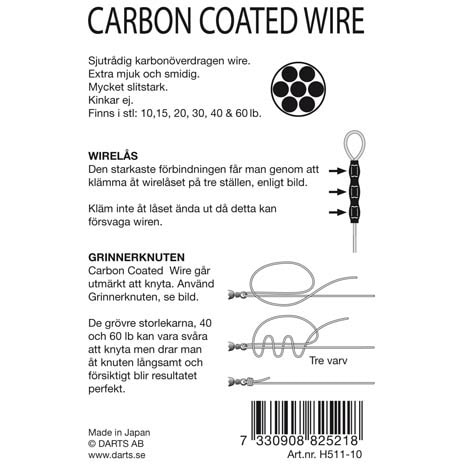 Darts Carbon Coated Wire 90 lb 10 m