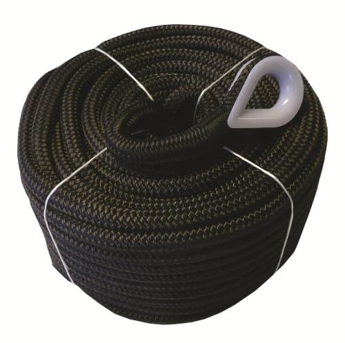 Xmarine Ankarlina Flätad Svart 16mm 40M -
