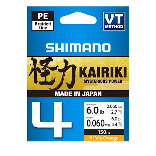 Shimano Line Kairiki 4 0,28mm 150m Orange