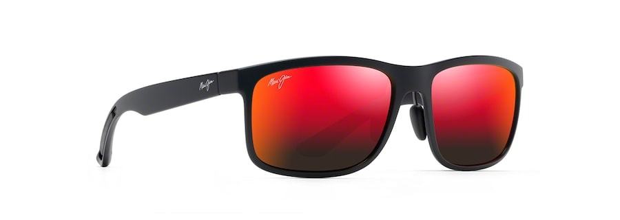 Maui Jim Huelo Matte Black/Hawaii Lava Solglasögon