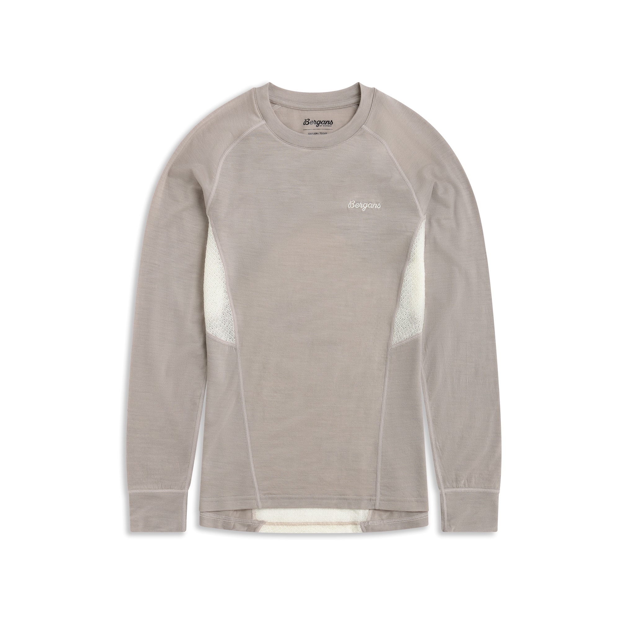 Bergans Inner:Pure Merino L/S Underställströja Dam Sandstone