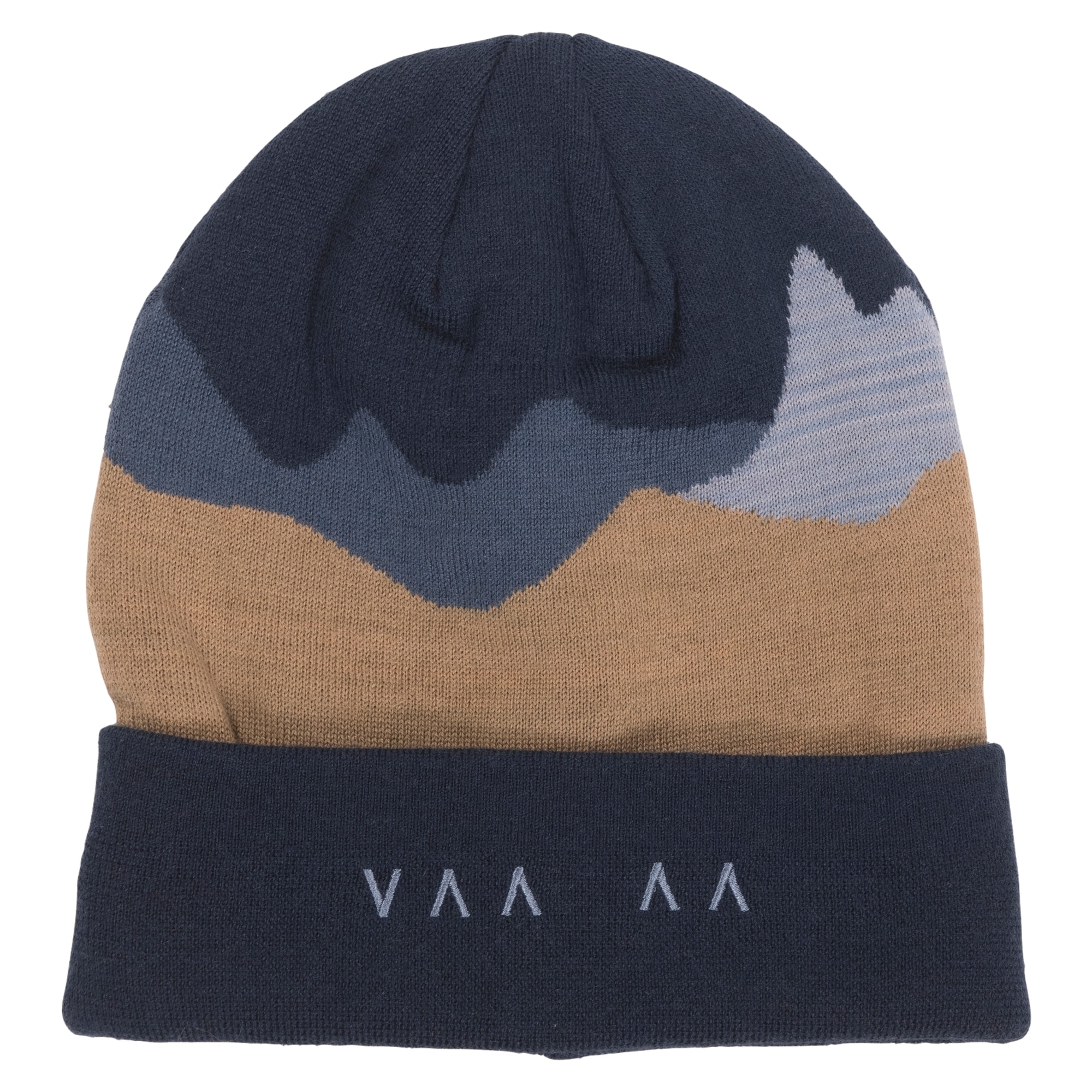 Bergans Vaagaa Fine Knit Wool Mössa Navy Blue/Warm Sand One Size