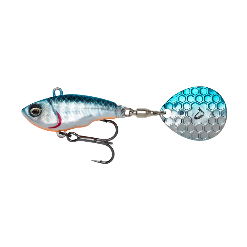 Savage Gear Fat Tail Spin NL 5.5CM 6.5G Sinking Blue Silver