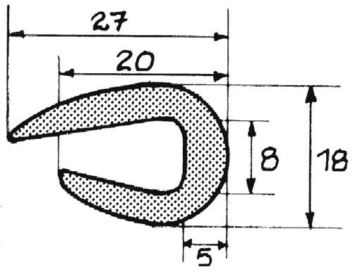 Relingslist Rl 1 Svart 15M