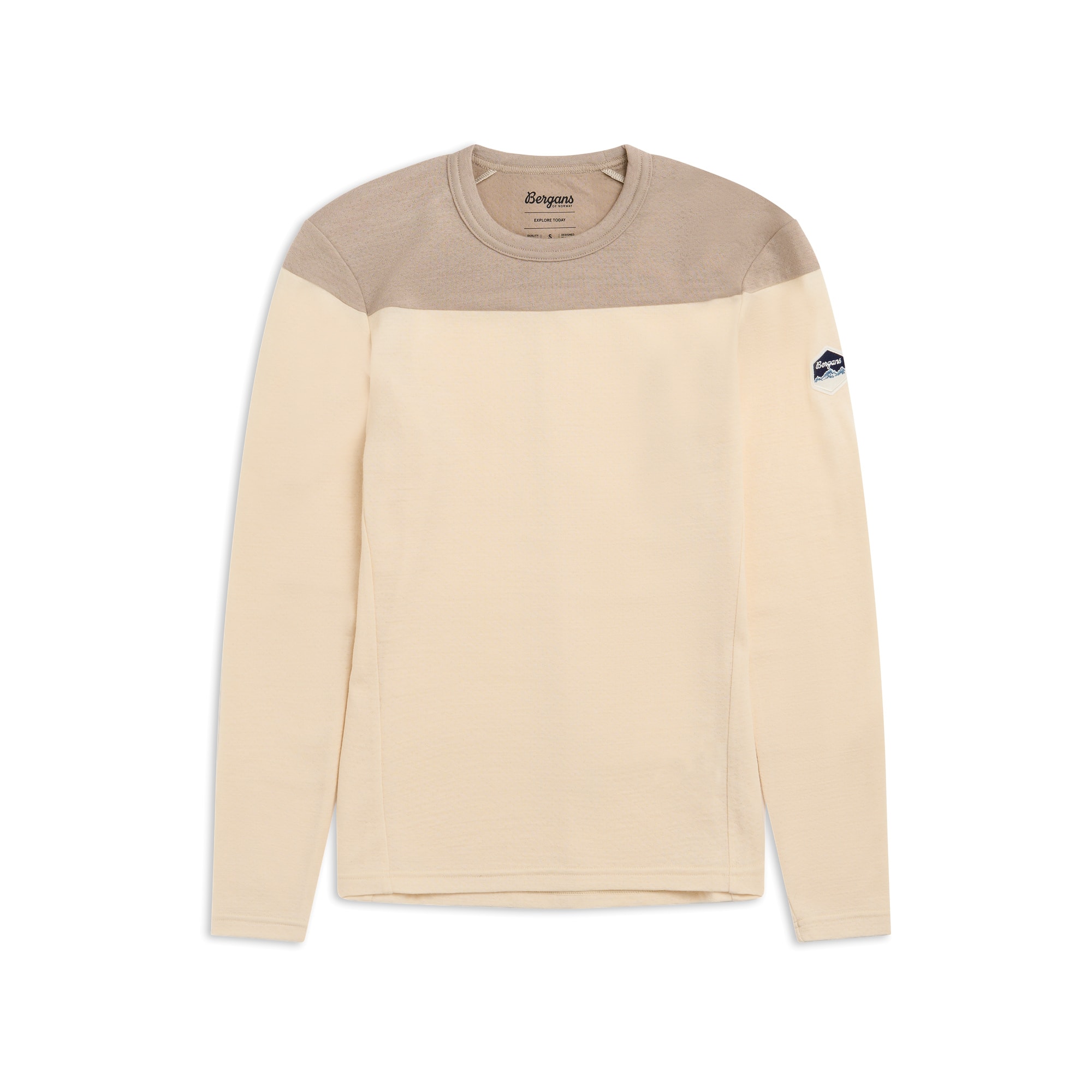 Bergans Inner:Dual Merino L/S Underställströja Dam Creme/Beige