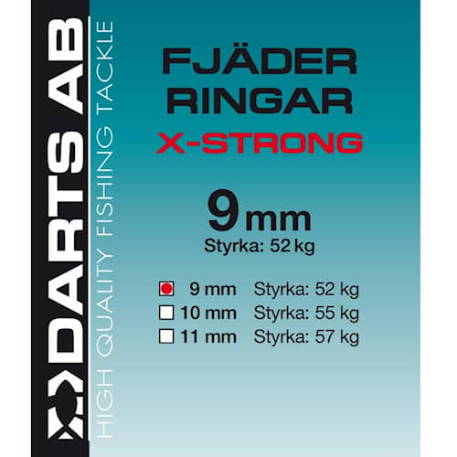 Darts Fjäderringar X-Strong 9 mm 7-pack