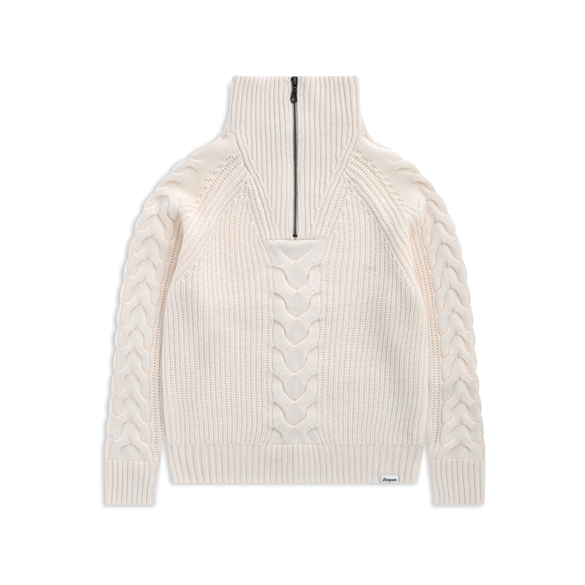 Bergans Milde Knitted Half-Zip Ulltröja Dam Creme