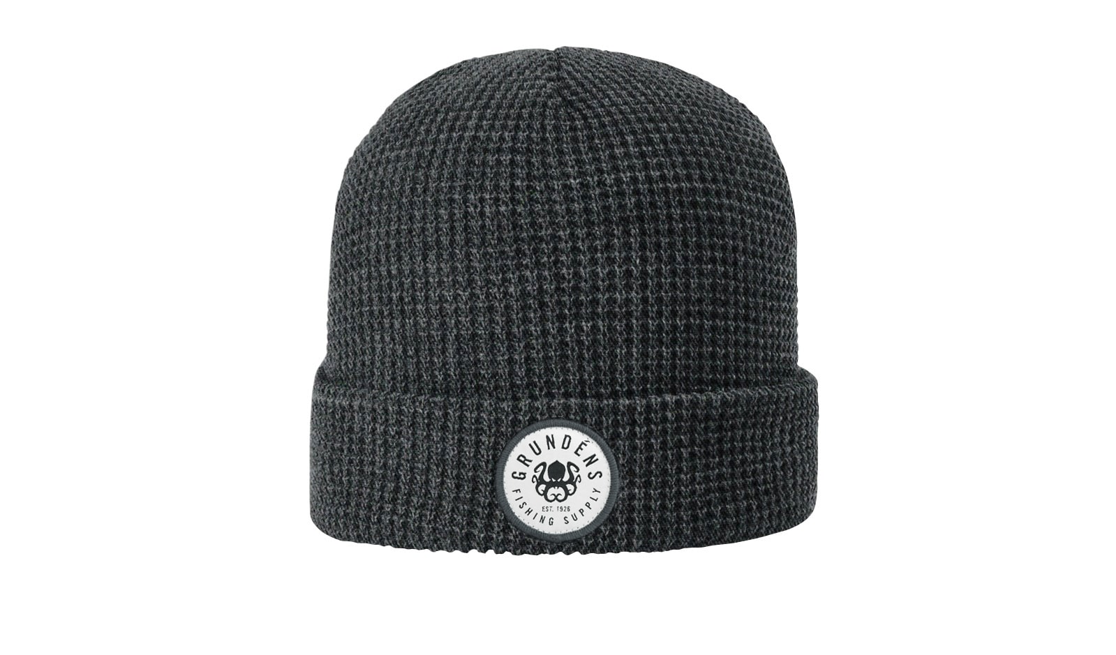 Grundéns Kracken Waffle Beanie Heather Charcoal