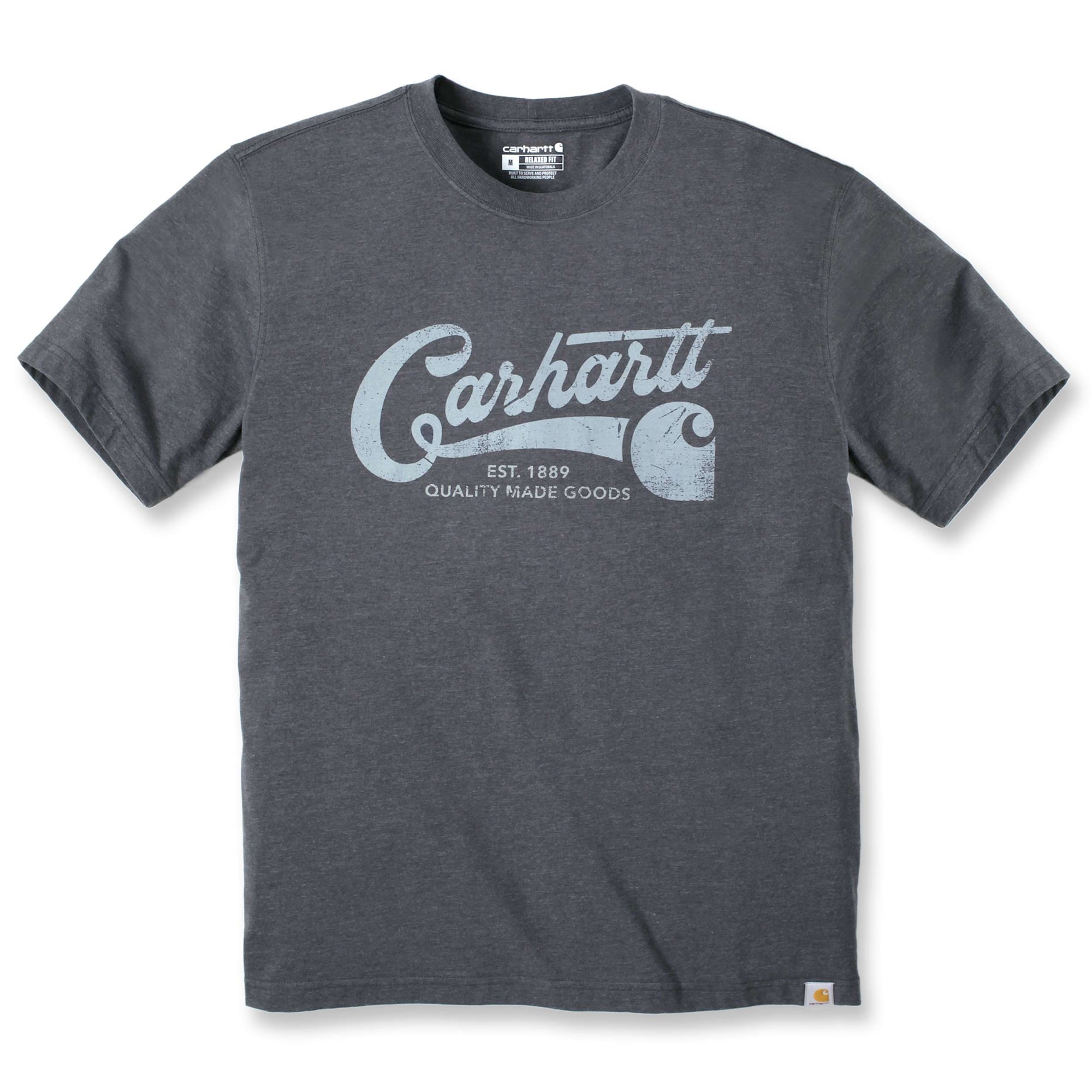 Carhartt S/s script graphic T-shirt, Herr, Carbon heather, XXL