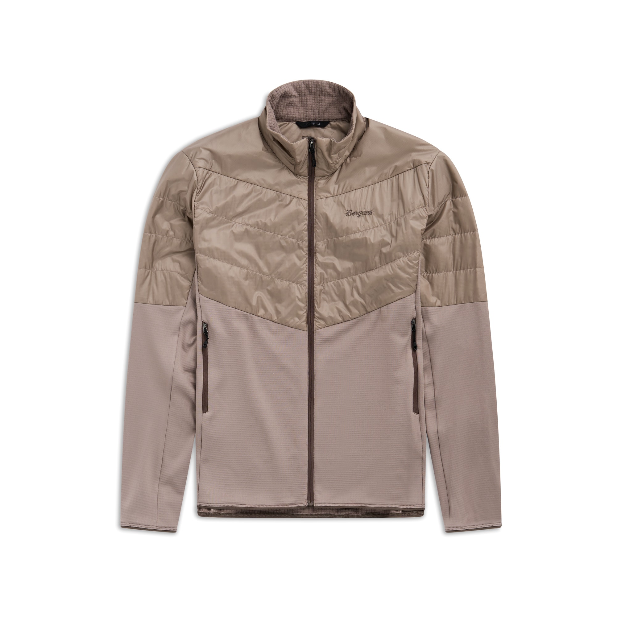 Bergans Rabot Hybrid Midlayer Jacka Herr Rock Taupe