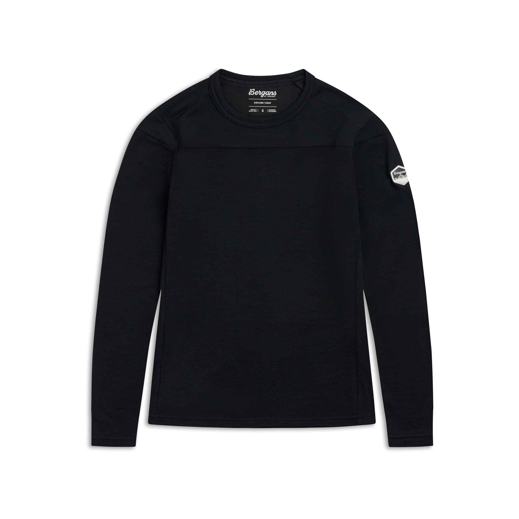 Bergans Inner:Dual Merino L/S Underställströja Dam Black