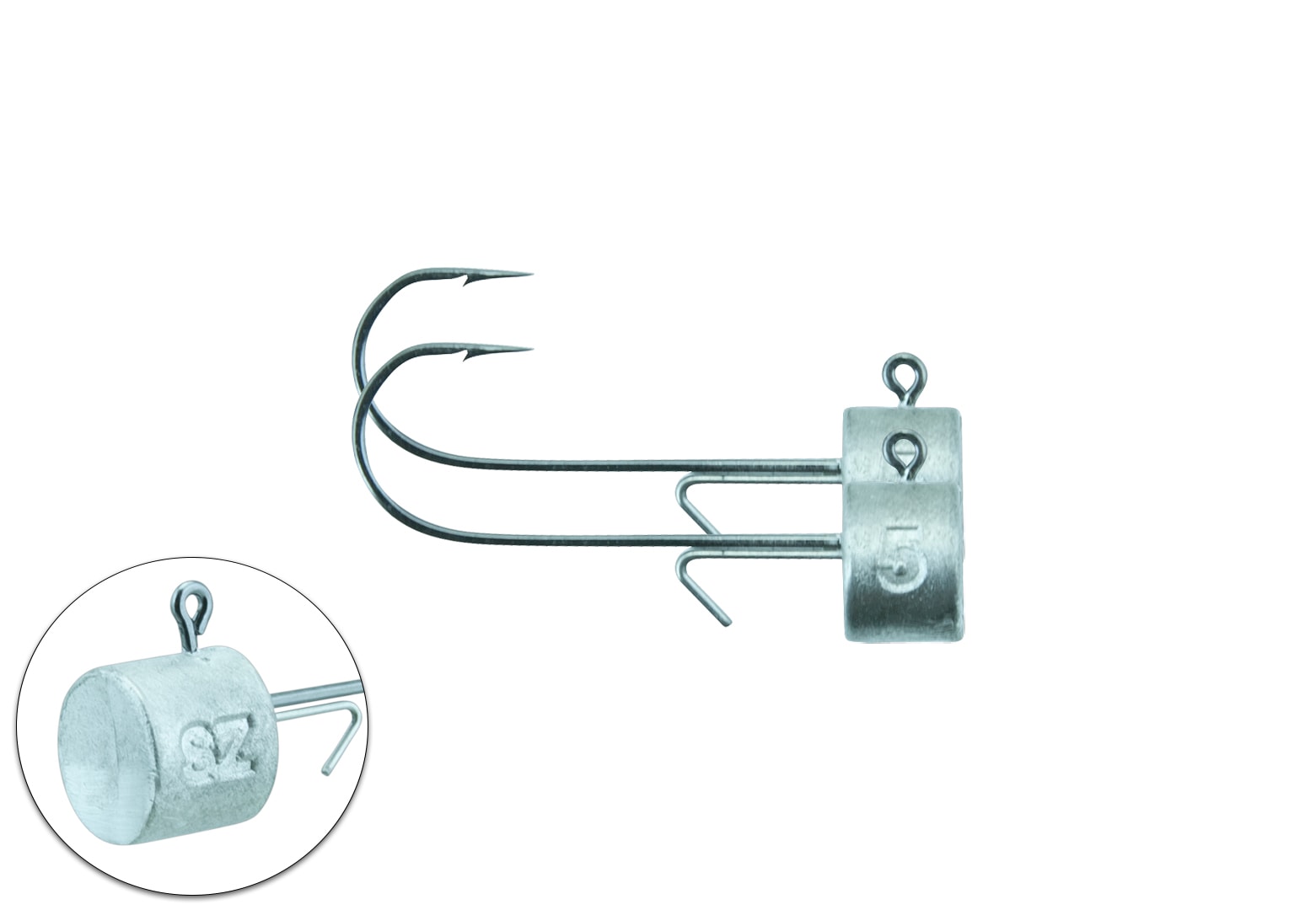 Svartzonker Ned Jig Head 4/0 Bismuth 2-pack 14 g