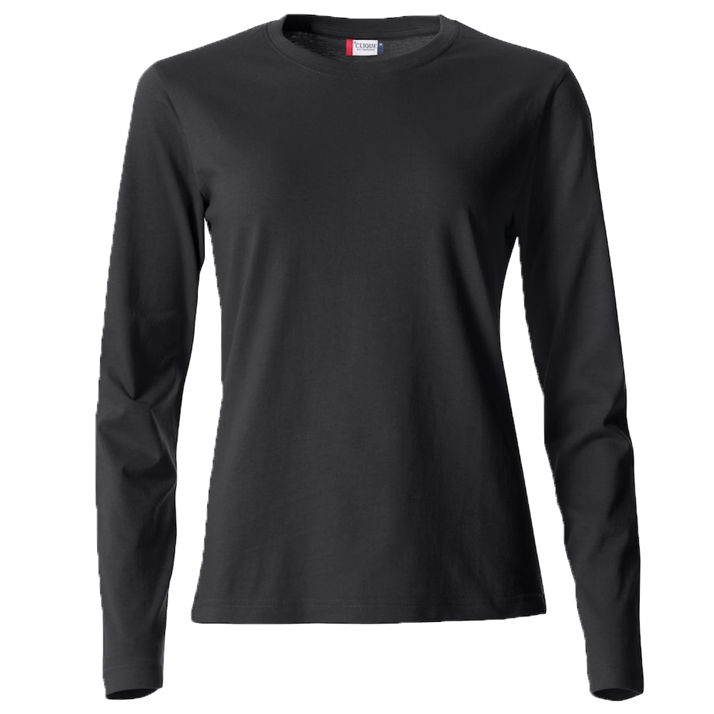 Clique Basic Långärmad tröja Svart Dam - XXL