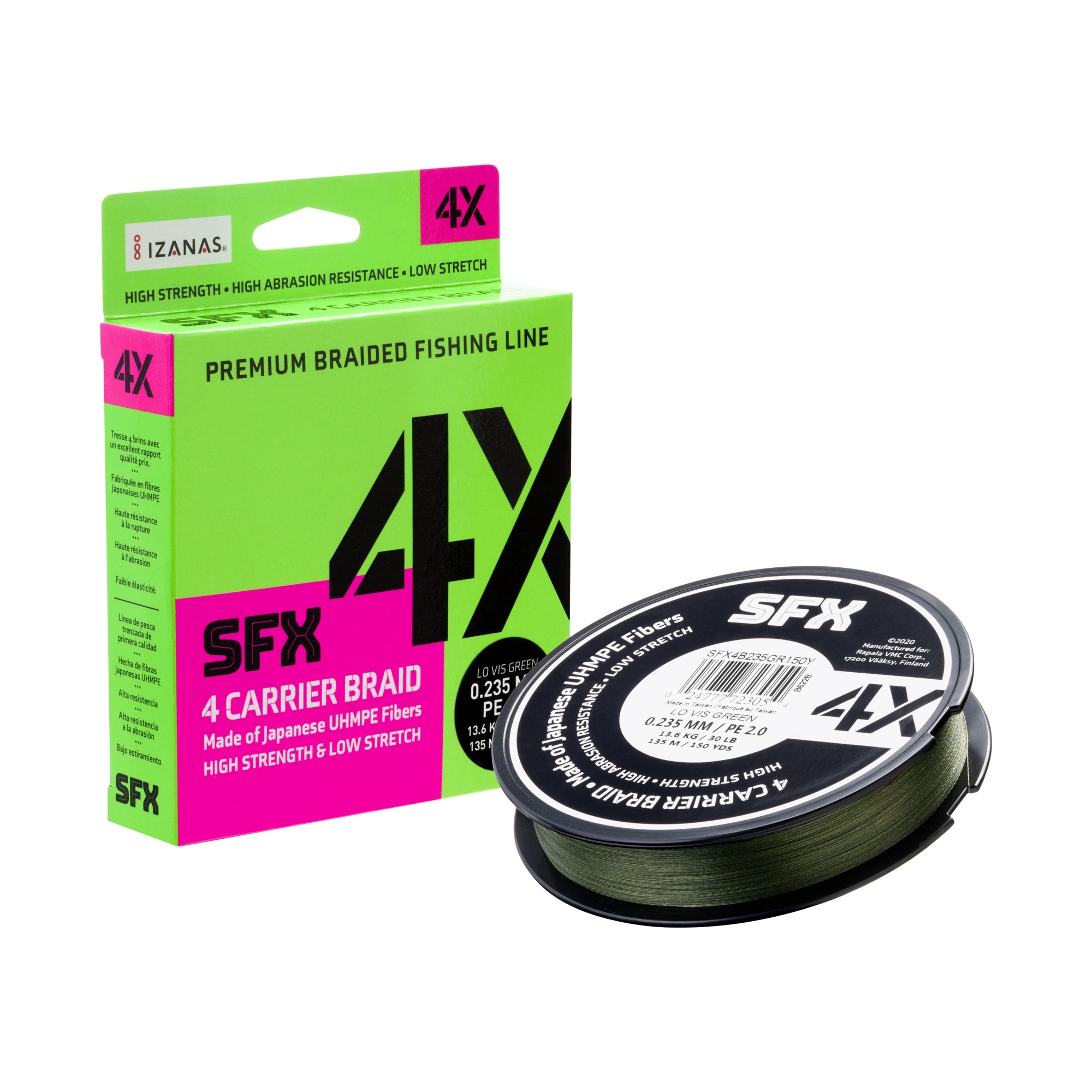 SUFIX SFX 4X Braid Low Vis Green 135m 0,330mm 23,0kg -