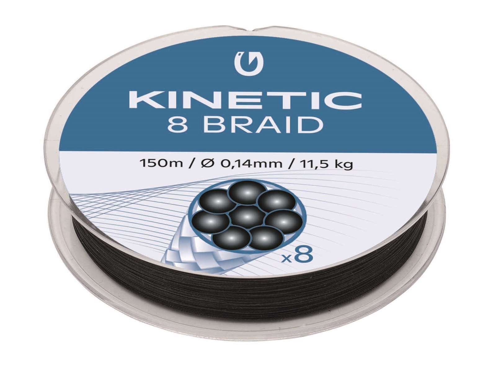 Kinetic 8 Braid 150m 0,35mm/31,5kg - Black