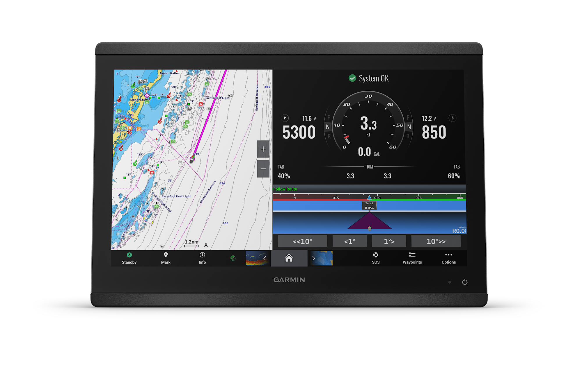 Garmin GPSMAP 8416xsv 16" med ekolod Multifunktionsdisplay