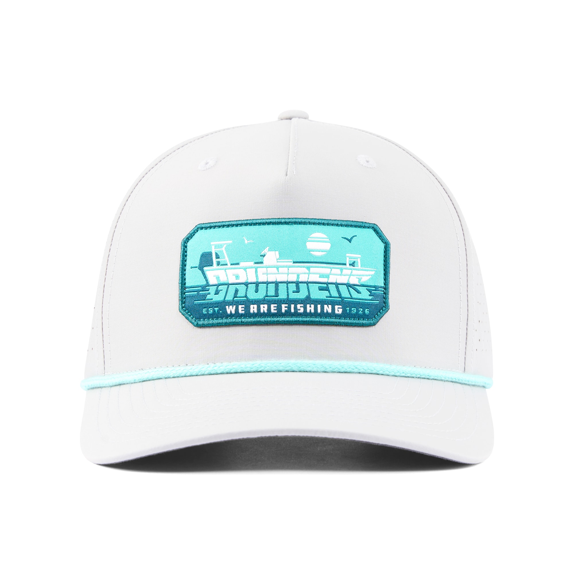 Grundens Skiffscript Vented Hat Silver
