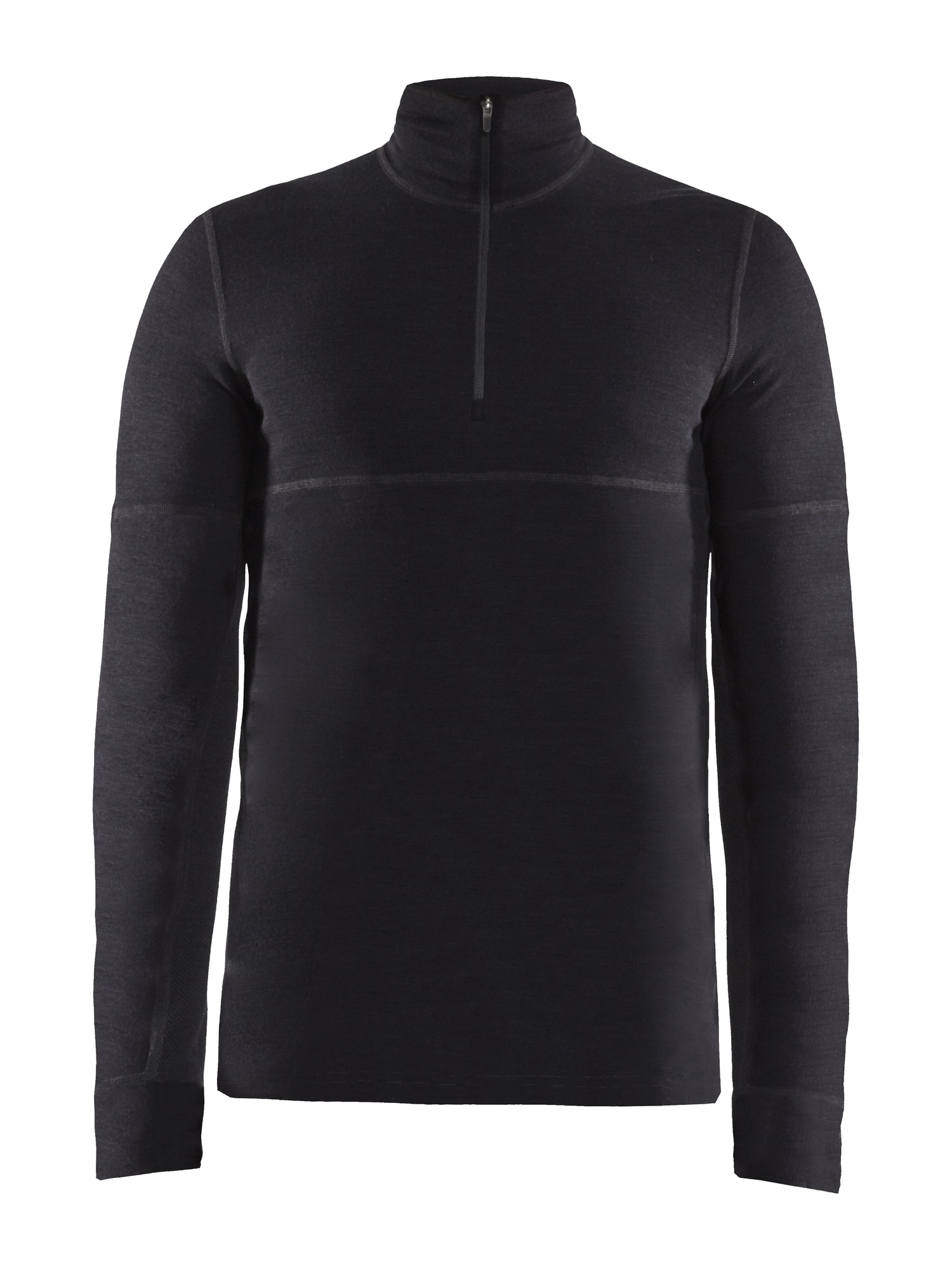 Craft Merino Undertröja Zip Herr Svart