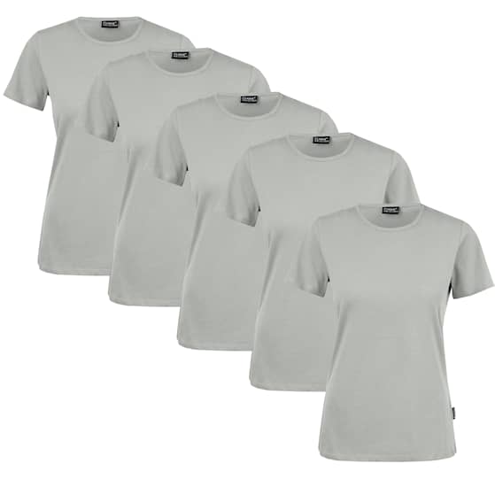 Clique T-shirt Dam 5-pack Forest Grey