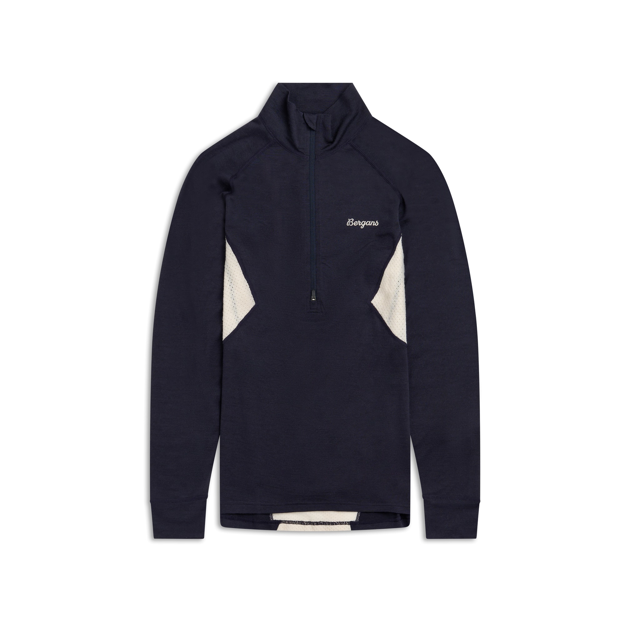 Bergans Inner:Pure Merino Half-Zip Underställströja Dam Dark Navy/Creme