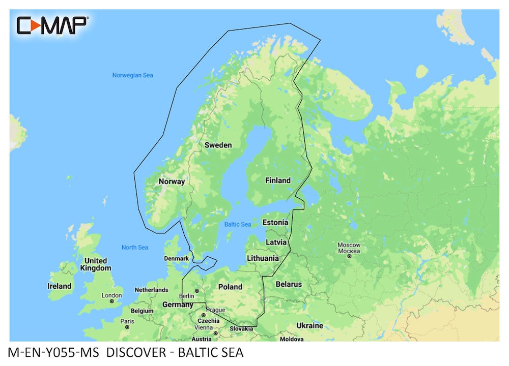 C-MAP® DISCOVER™ - Y210 Insjöar