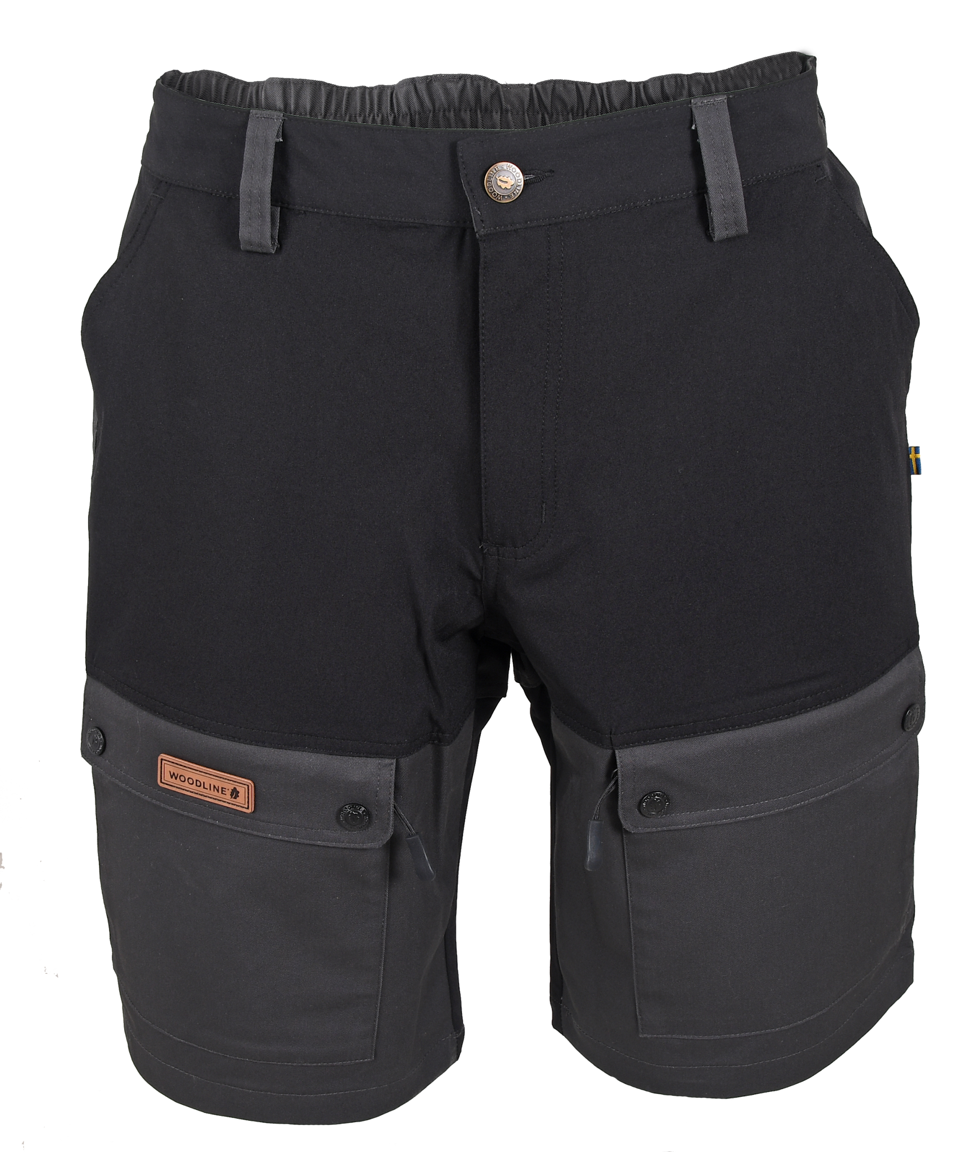 Woodline Shorts Boksund Svart/Grå 3XL
