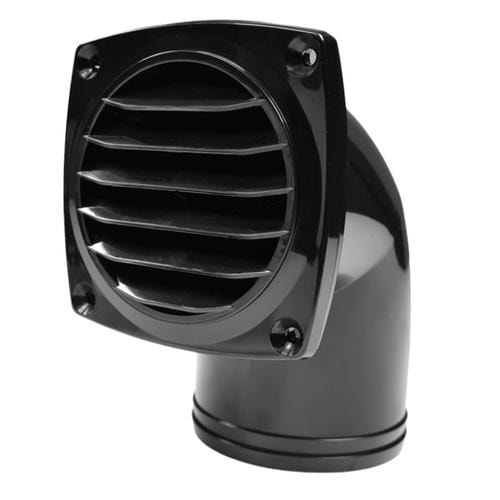 Vent.Galler Vitt med Böj Svart