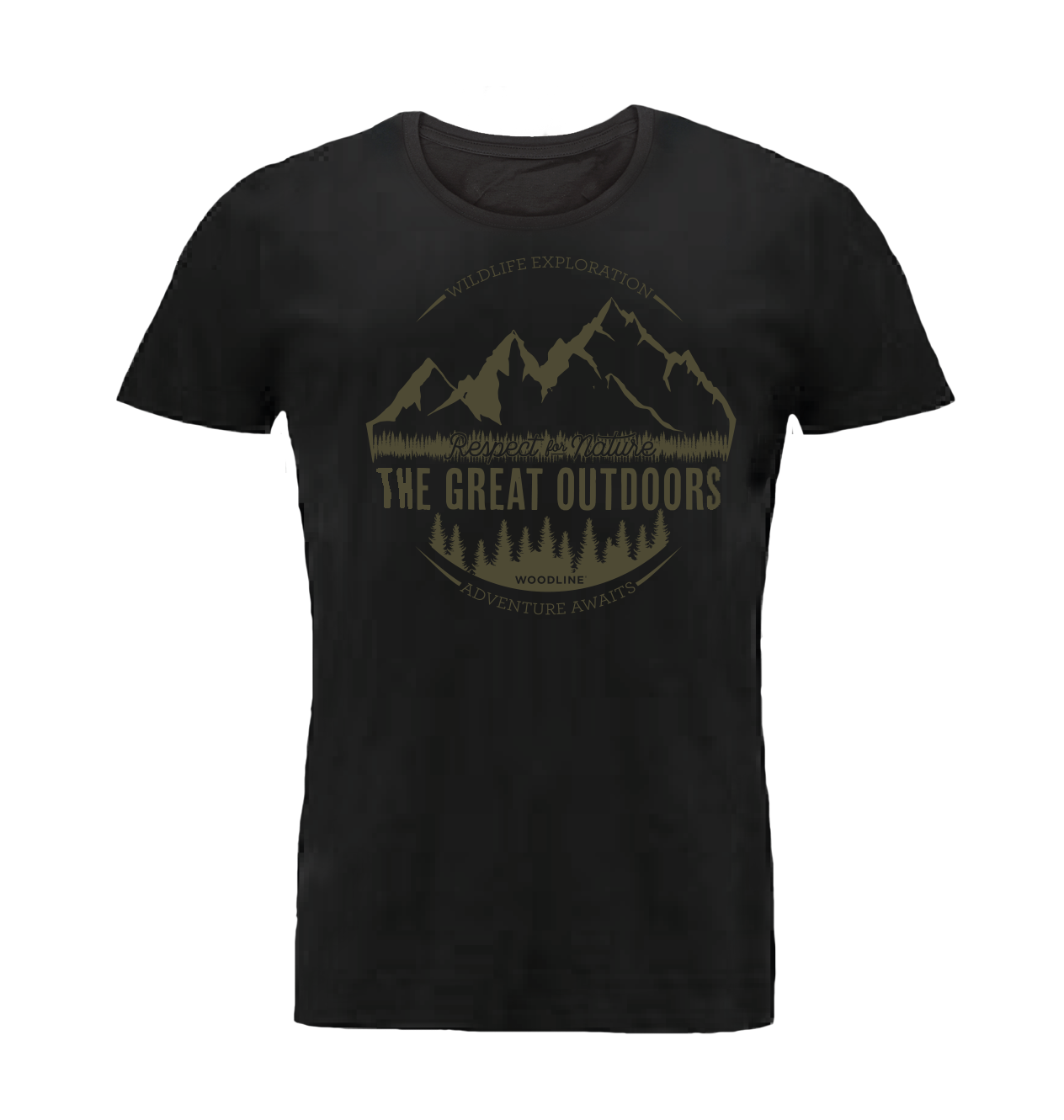 Woodline T-shirt The Great Outdoors Svart 2XL