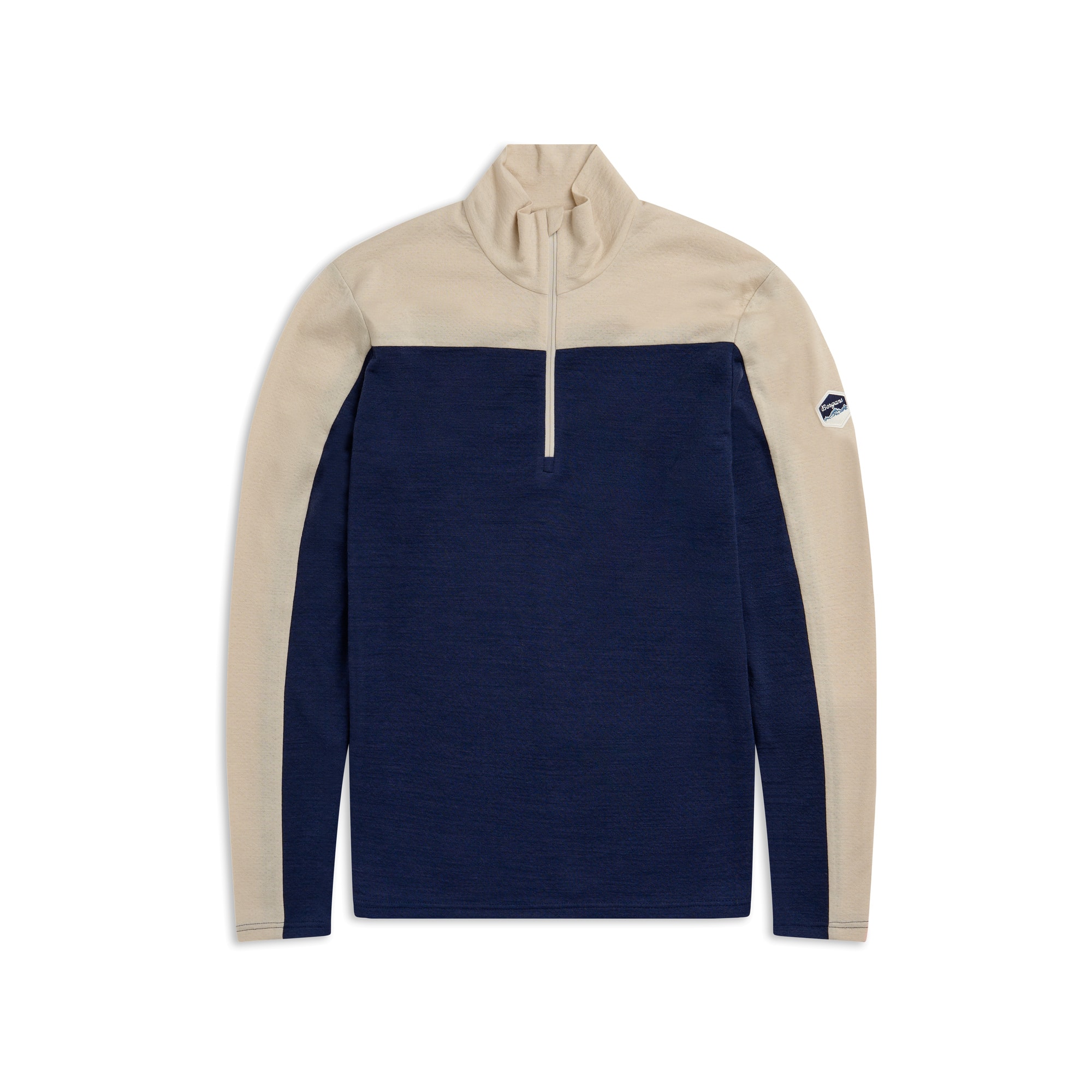 Bergans Inner:Dual Merino Half-Zip Underställströja Herr Navy Blue/Bone White