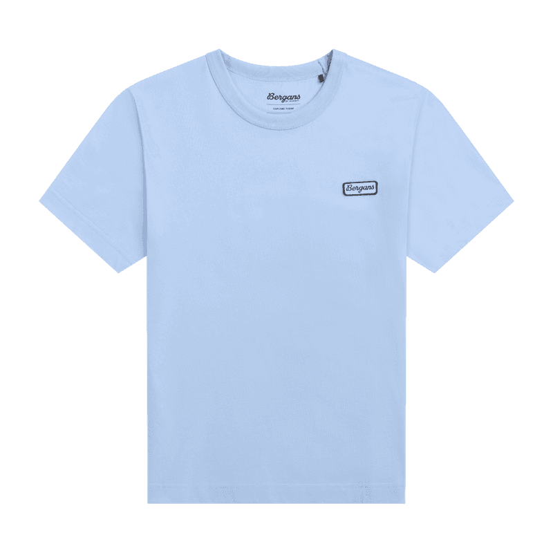 Bergans Logo Cotton T-shirt Dam Cool Blue XL